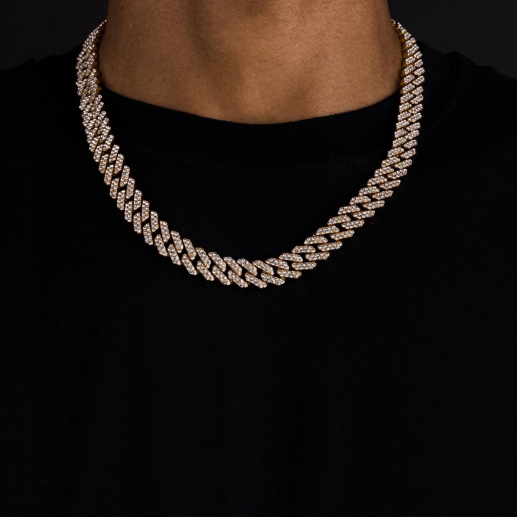 13mm Iced Cuban Chain luxcitystore 16inch Gold 